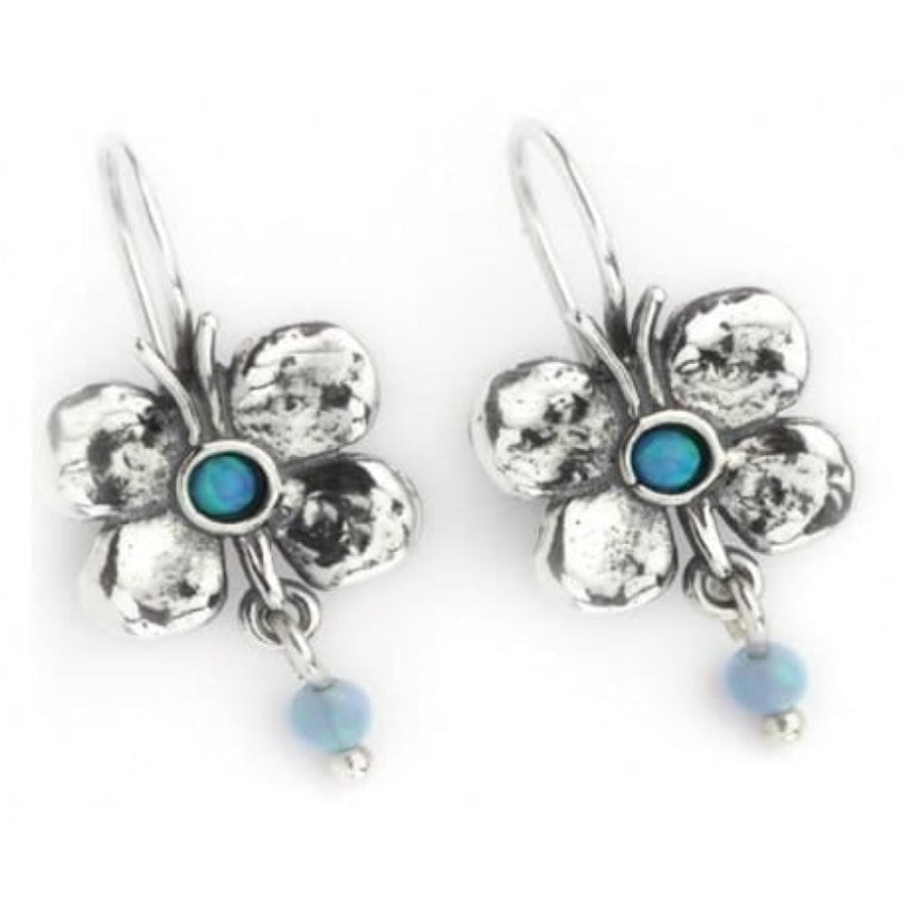 Ladies Silver Handmade Flower Earrings