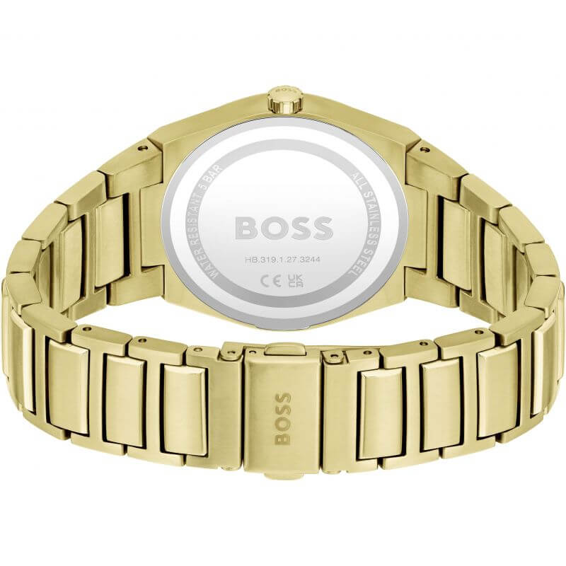 Steer Gold Dial Gold Plated Bracelet Strap Ladies Watch