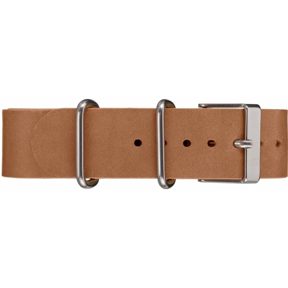 Weekender Stainless Steel Case Blue Chrono Dial With Slate Tan Slip Thru Strap