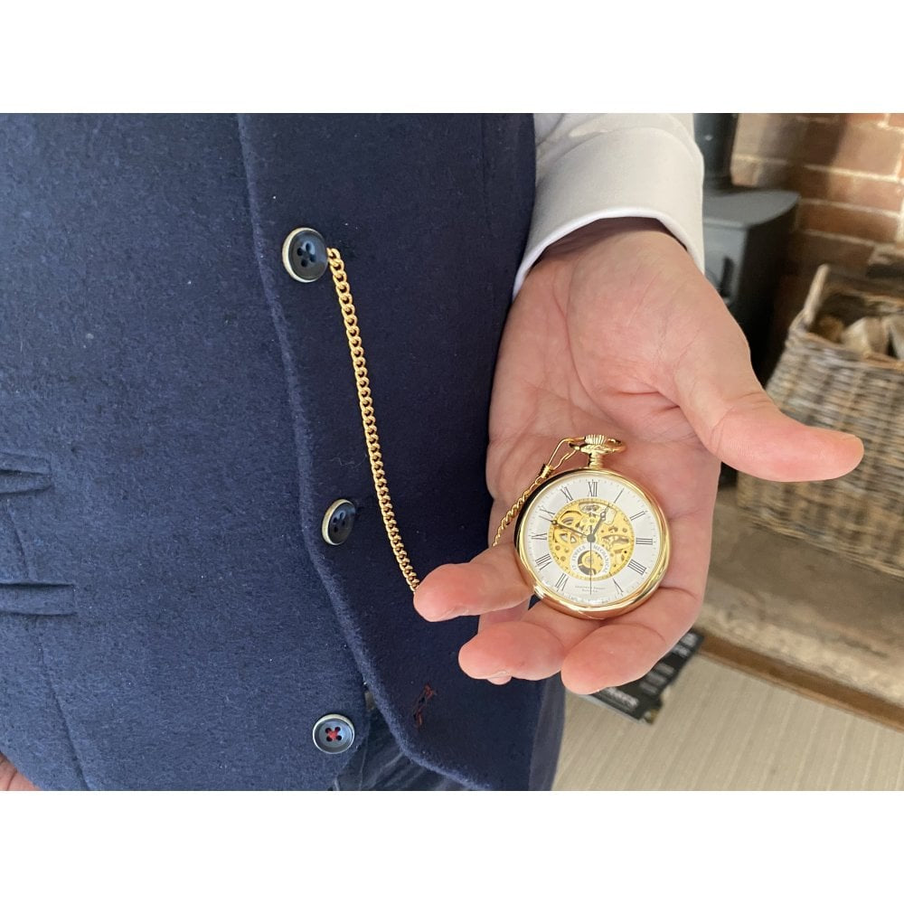 The Eltham - Gold Mechanical Open Face Pocket Watch
