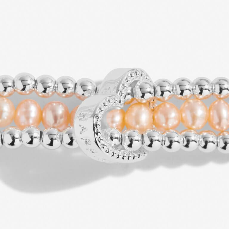 Wellness Stones | Pink Pearl Bracelet | Silver | 17.5cm Stretch