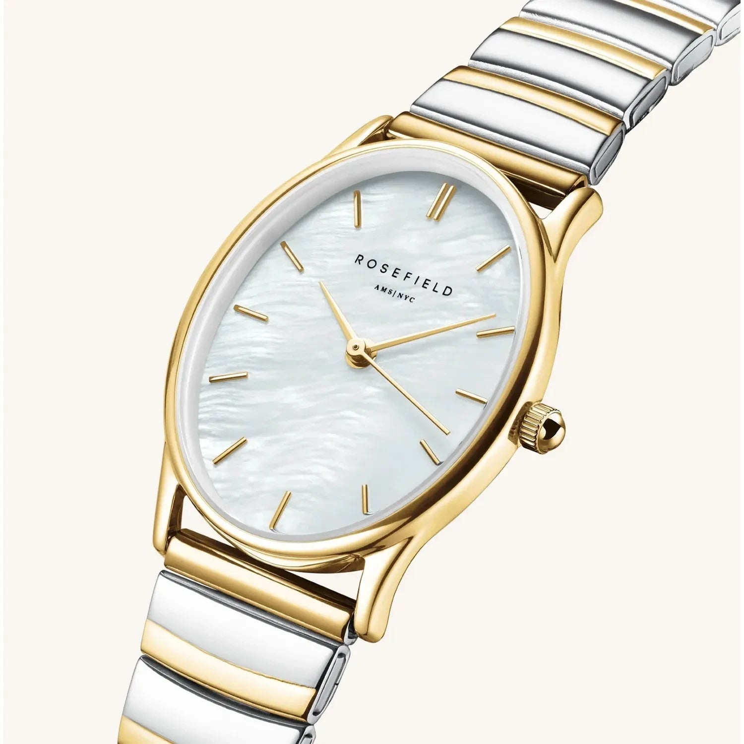 Oval Pearl Duotone Ladies Watch