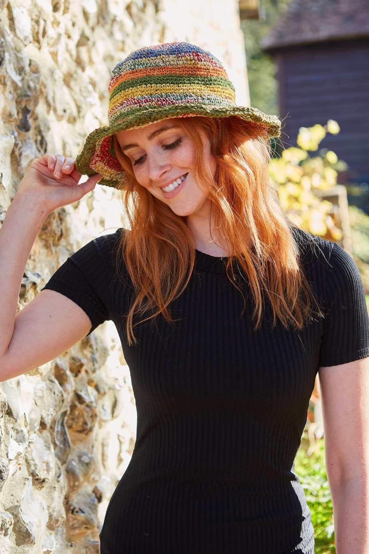 Striped Hemp/Cotton Hat