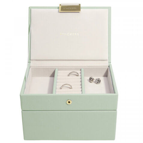 Sage Green Mini Jewellery Box Set of 2