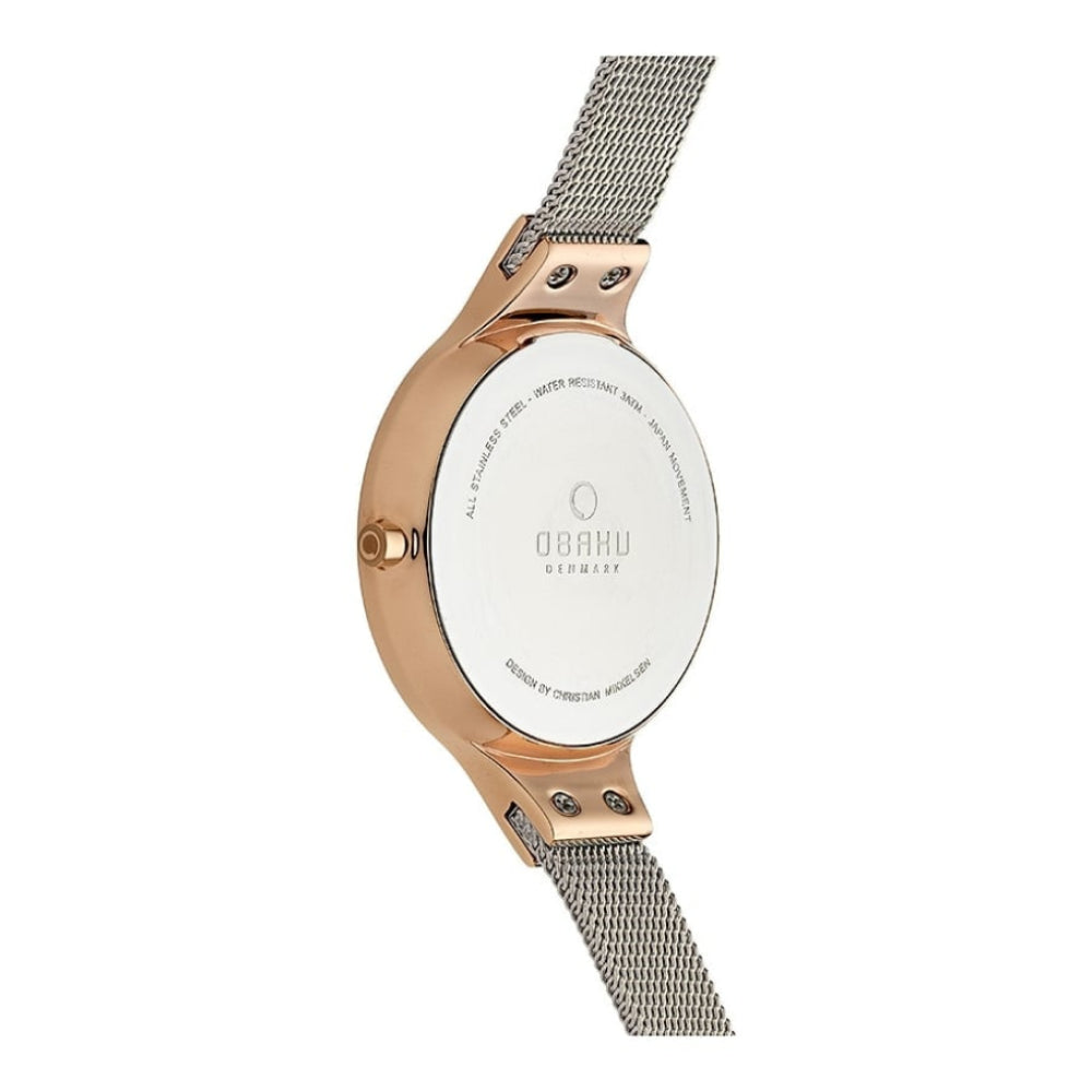SKY - GRANITE Rose Gold Plated Mesh Bracelet Watch