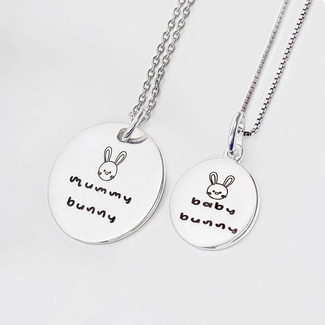12mm Round Tag Pendant Necklace