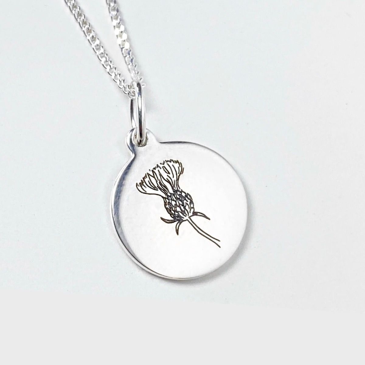12mm Round Tag Pendant Necklace