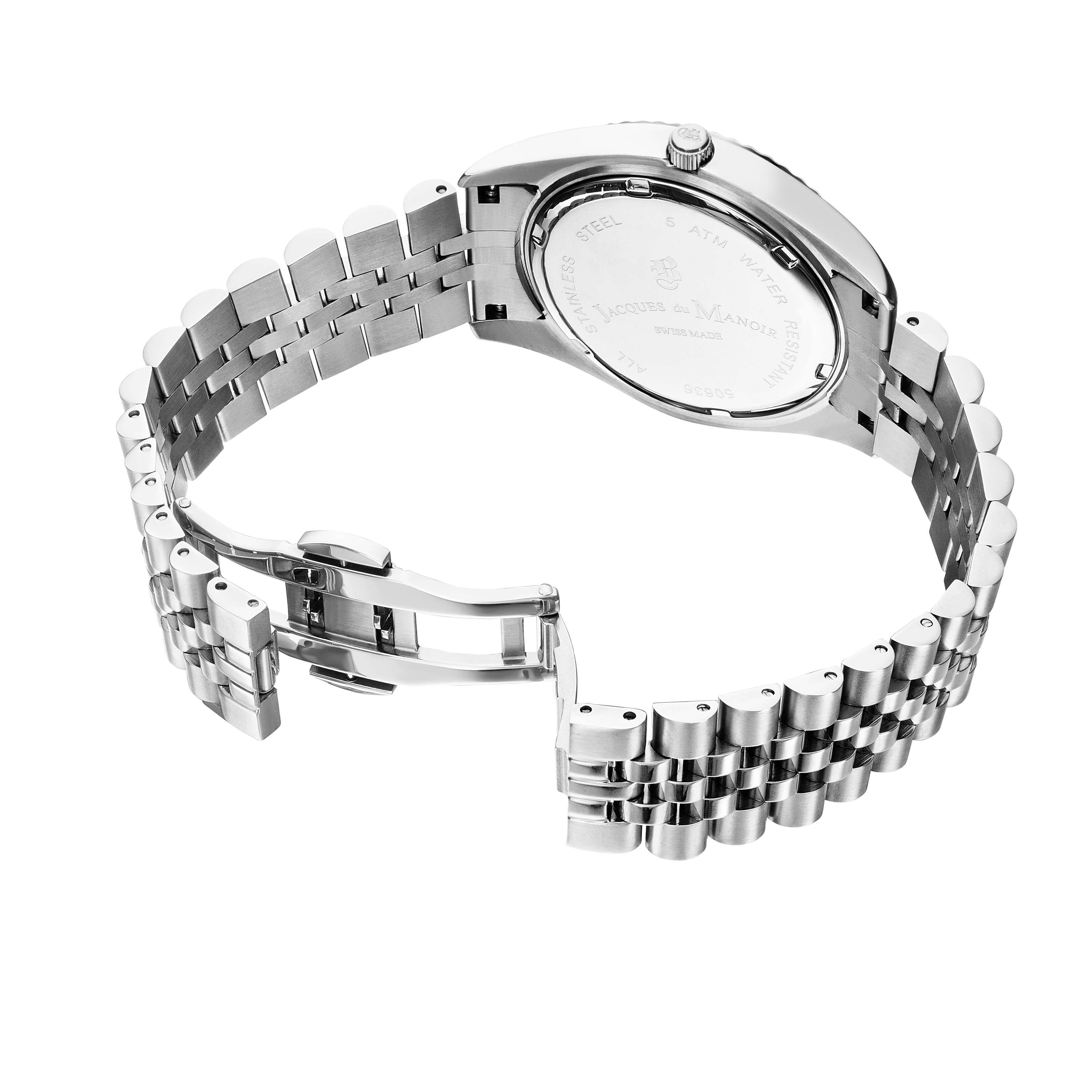 INSPIRATION BUSINESS Blue Dial With Silver Bracelet Strap Unisex Watch