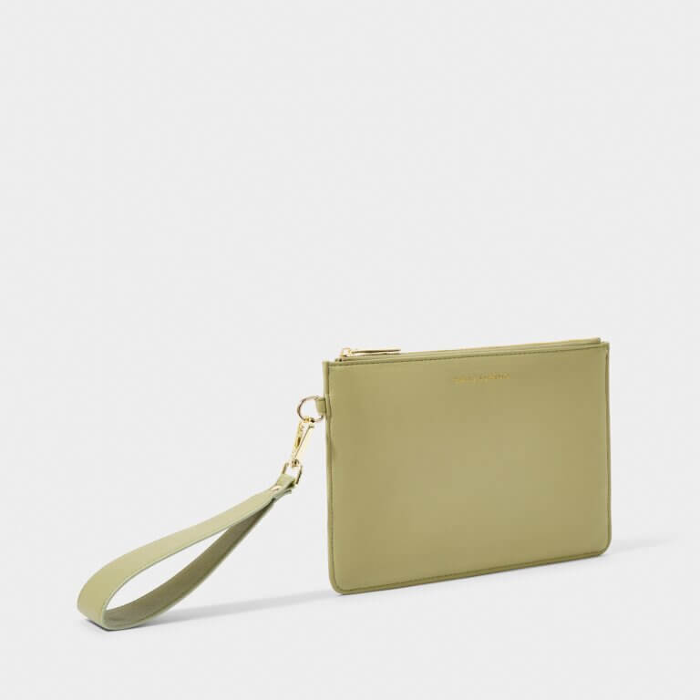 Zana Wristlet Pouch | Olive | 16cm X 24cm X 1.5cm