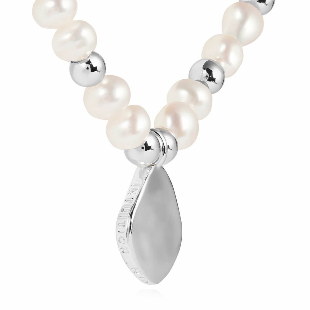 Wellness Gems | Silver | Pearl Bracelet | 17.5cm Stretch