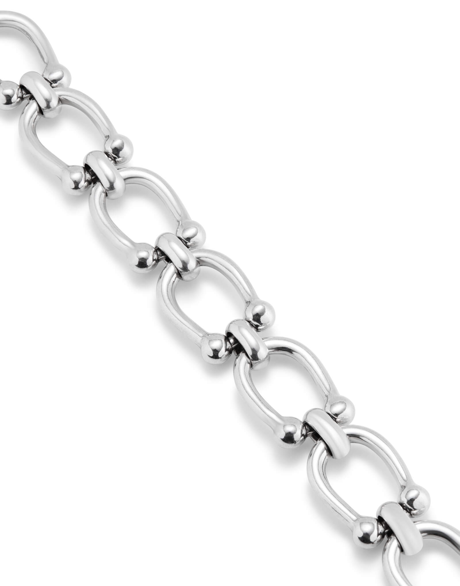 Silver Plated Oval Sized Links Bracelet