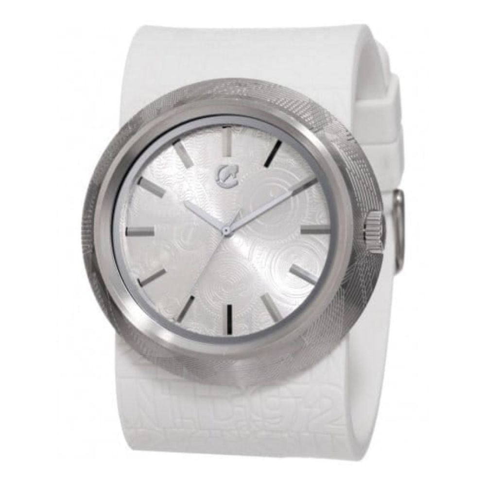 Gents The Eero White Silicone Oversized Strap Watch