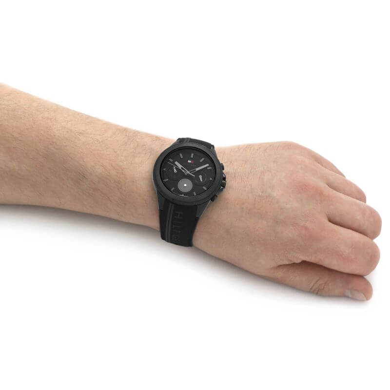 Aiden Sport Ionic Plated Black Steel Gents Watch