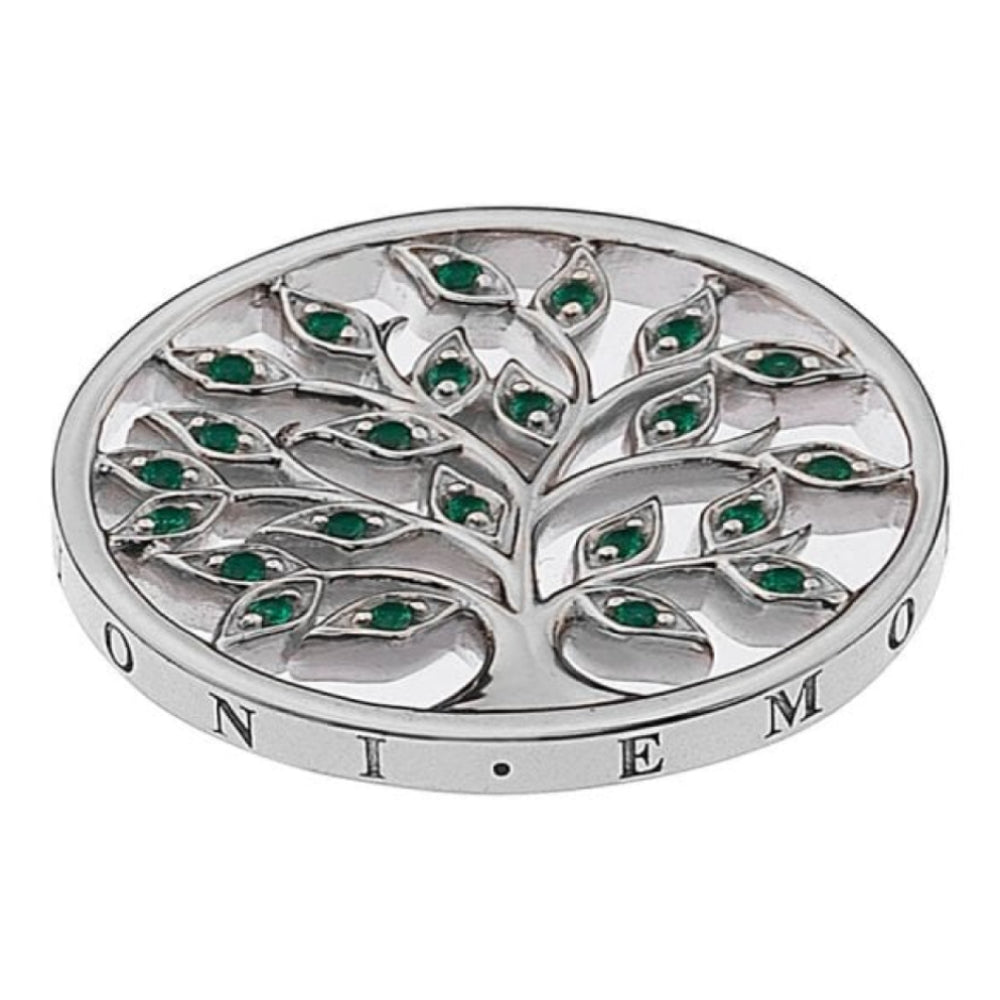 33mm Sterling Silver with Green Sparkle Balance & Harmony Reversible Coin