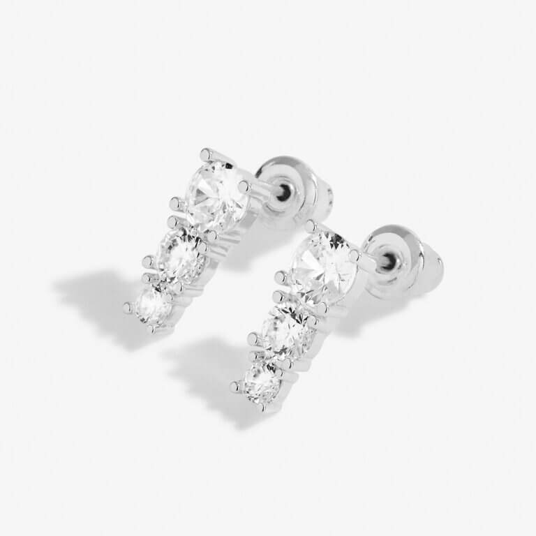 Sienna Sparkle | Graduating Crystal Earrings | Silver | Earrings
