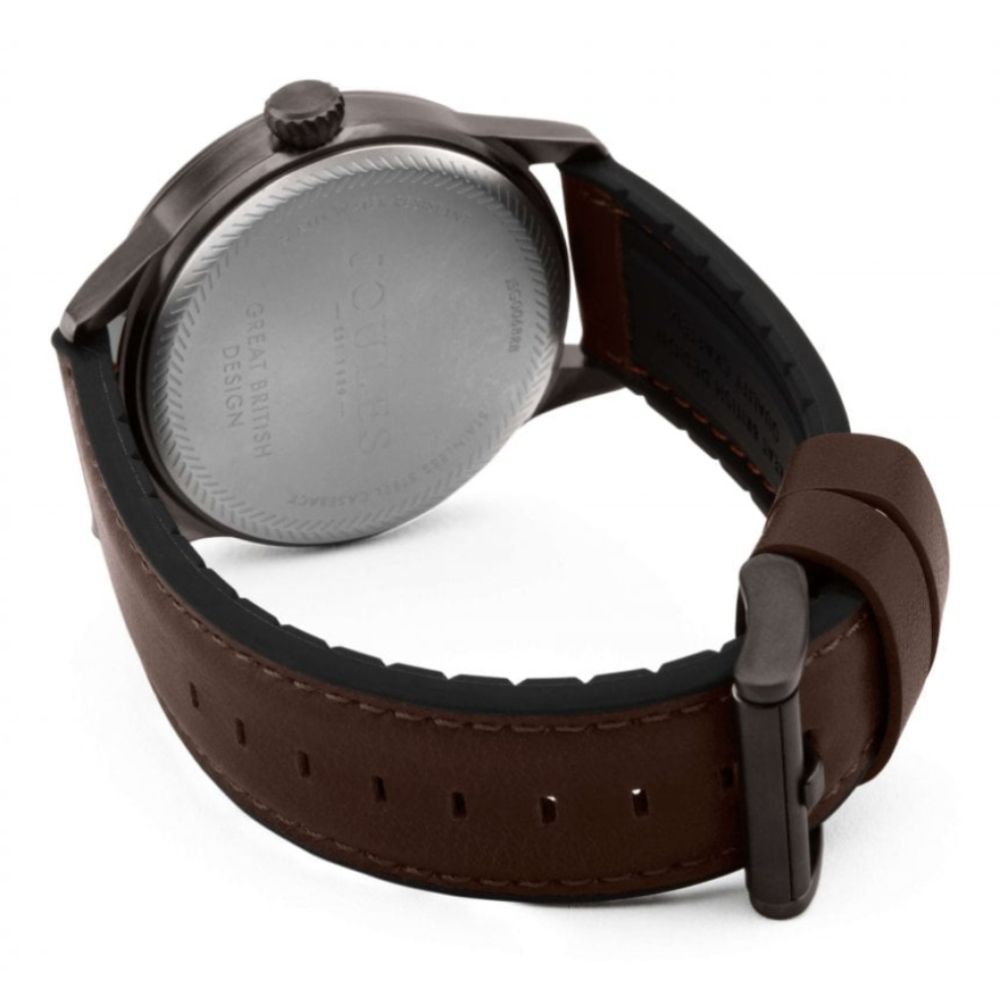 Black Strap Black Dial Sub Sec Gents Watch