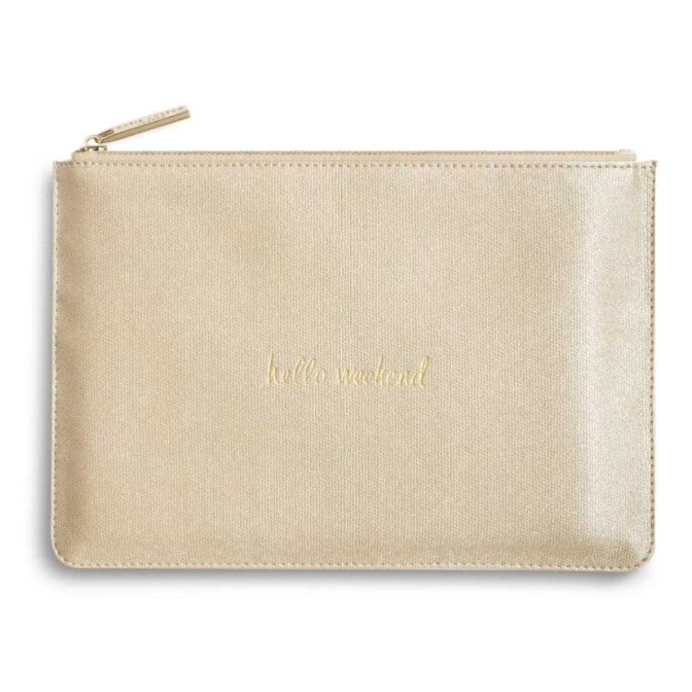 PERFECT POUCH - HELLO WEEKEND - gold shimmer - 16x24cm
