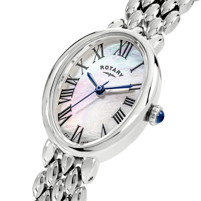 Ladies Heritage Astoria MOP Dial Stainless Steel Pebble Bracelet Watch