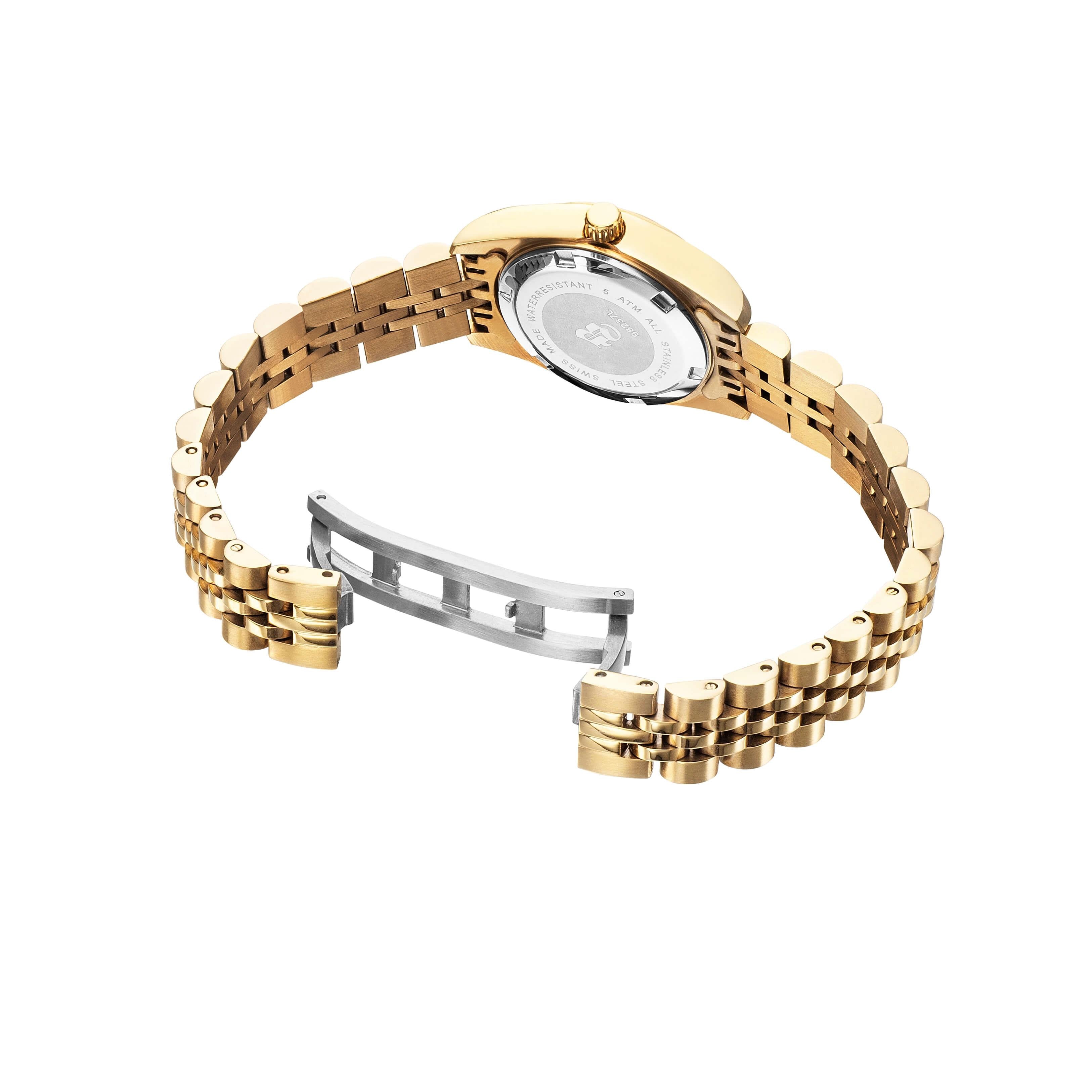 Swiss-made Ladies Inspiration Gold Plated Bracelet Watch