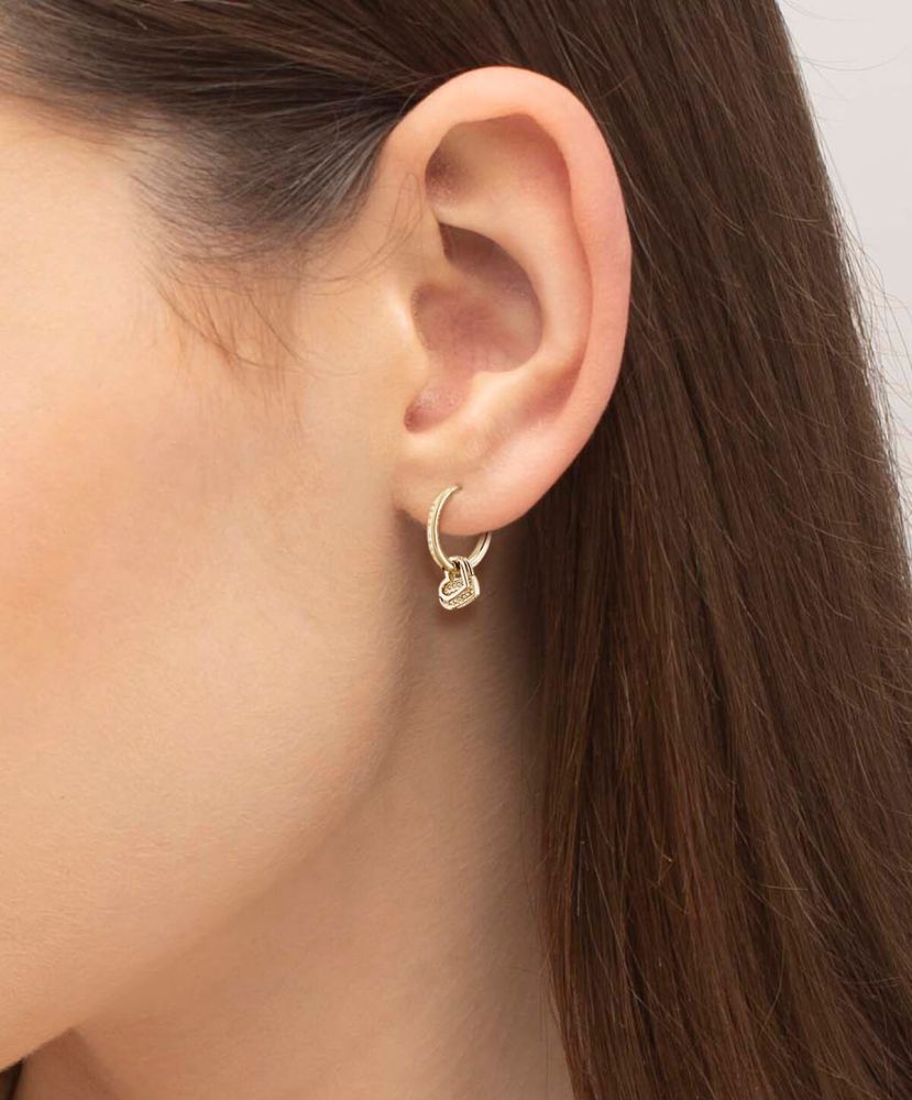 Soulemate Ionic Carnation Gold Plated Hoop Earrings