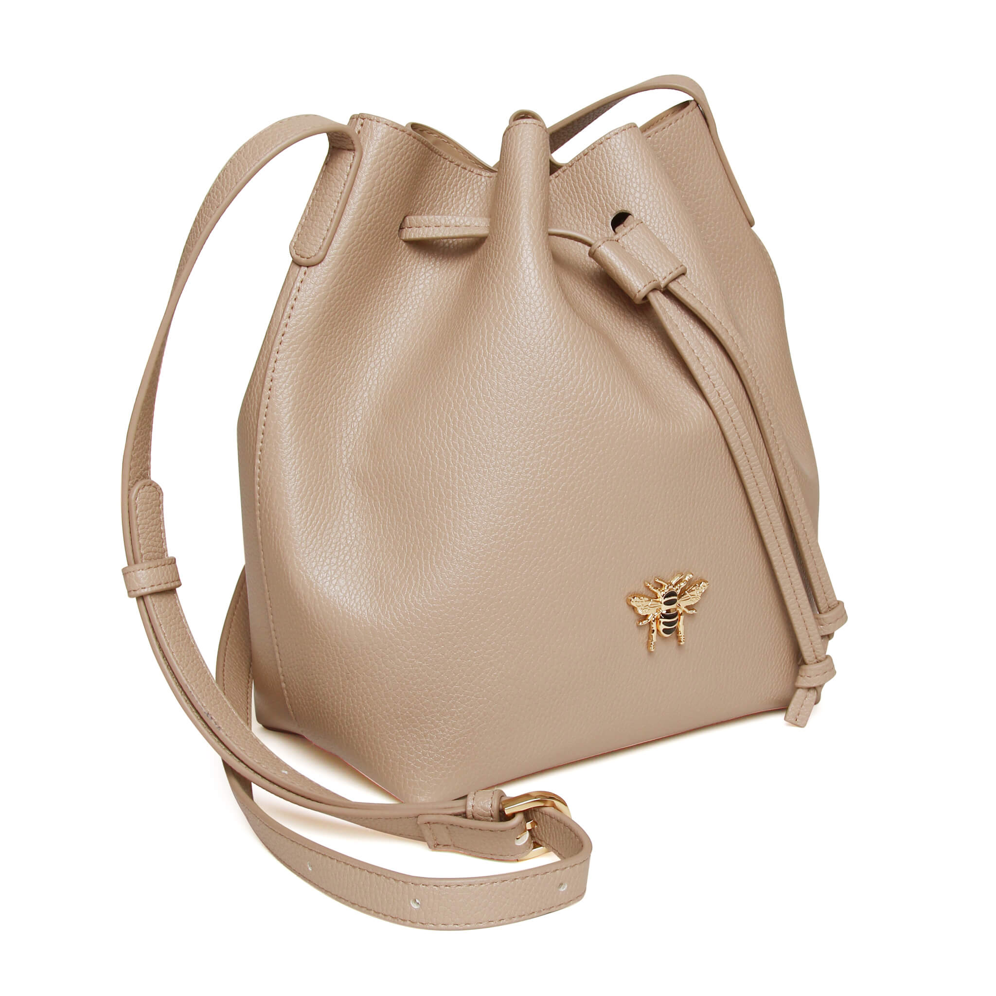 Bucket Cross Body Bag In Stone