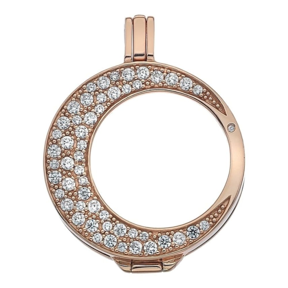 Mezzaluna Rose Gold Plated Coin Keeper - 25mm