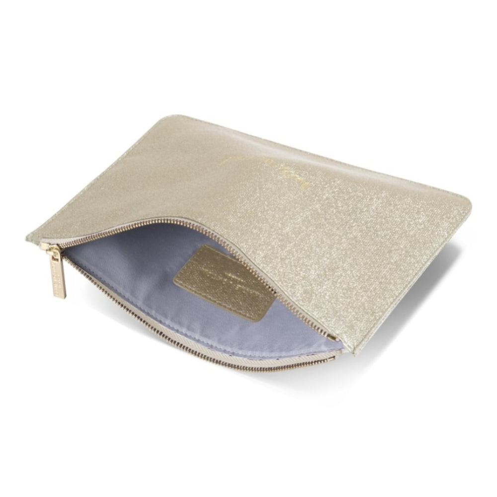 PERFECT POUCH - HELLO WEEKEND - gold shimmer - 16x24cm