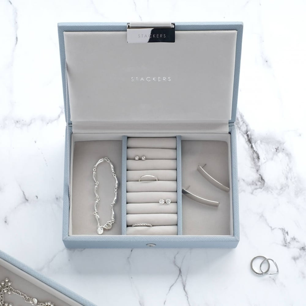 Dusky Blue Mini Set Of 2 Stackers