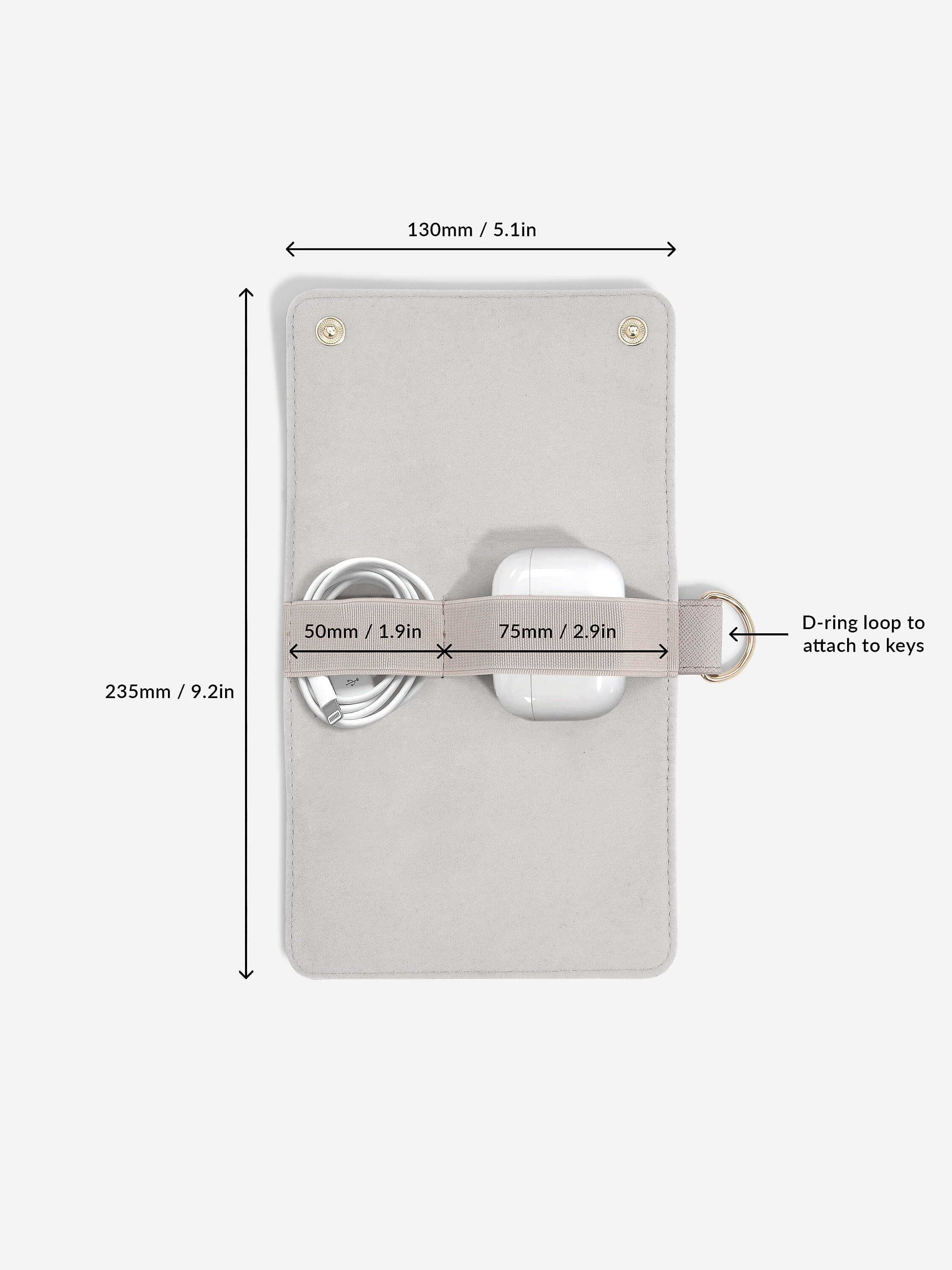 Taupe Compact Cable Tidy