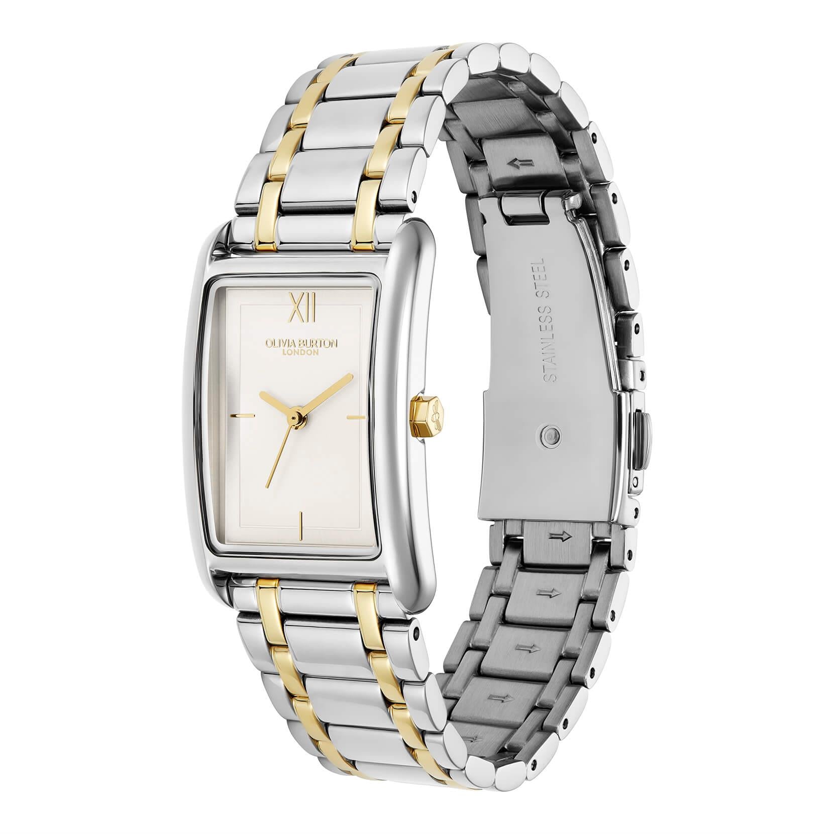 Classic Grove White Dial & Two Tone Bracelet Strap Ladies Watch