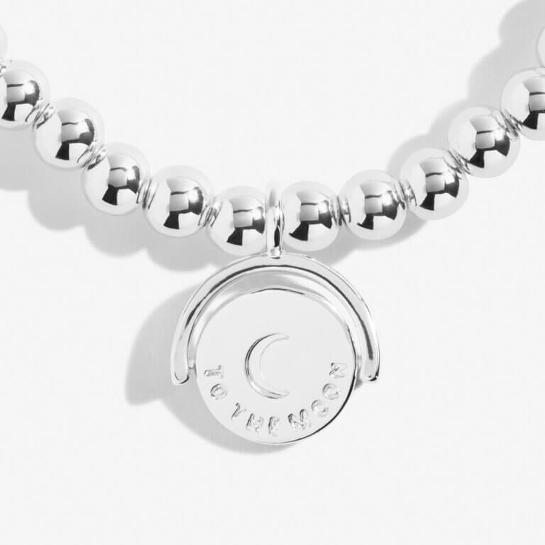 Spinning Boxed A Littles | Love You To The Moon | Silver | Bracelet | 17.5cm Stretch