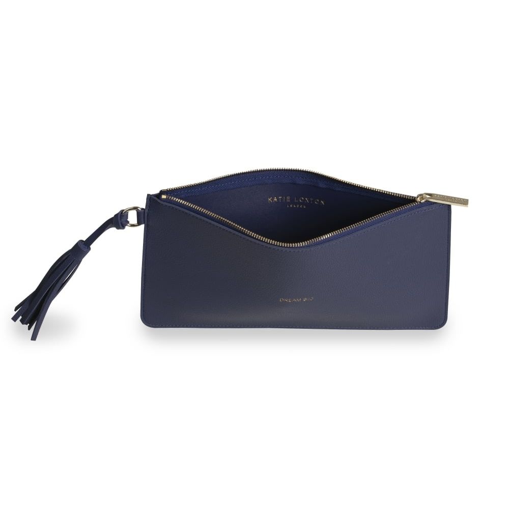 FLORRIE TASSEL POUCH - DREAM BIG - midnight blue - 14.5x28cm