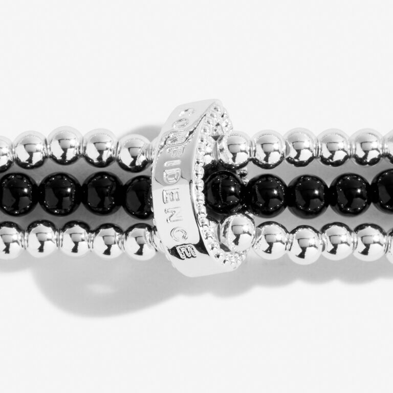 Wellness Stones | Onyx Bracelet | Silver | 17.5cm Stretch