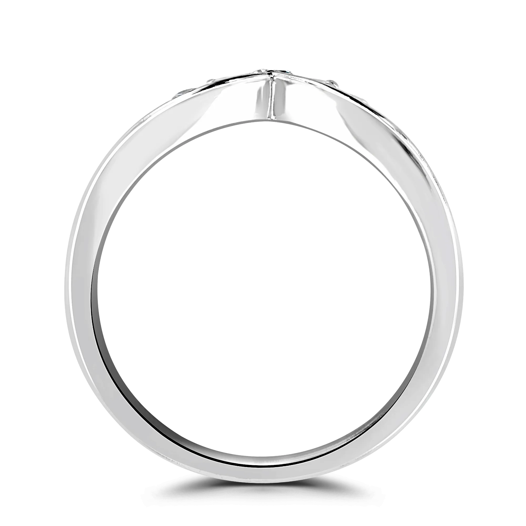 Platinum Wishbone Tiara Style Set Band