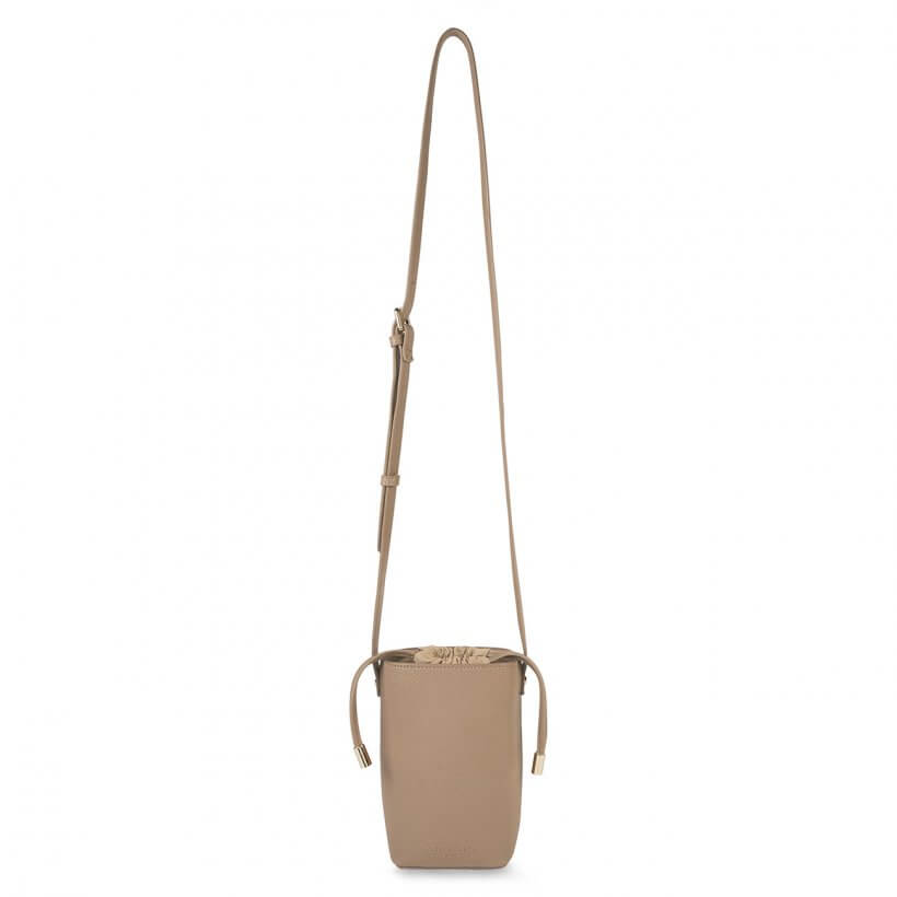 Cece Drawstring Crossbody Bag | Taupe
