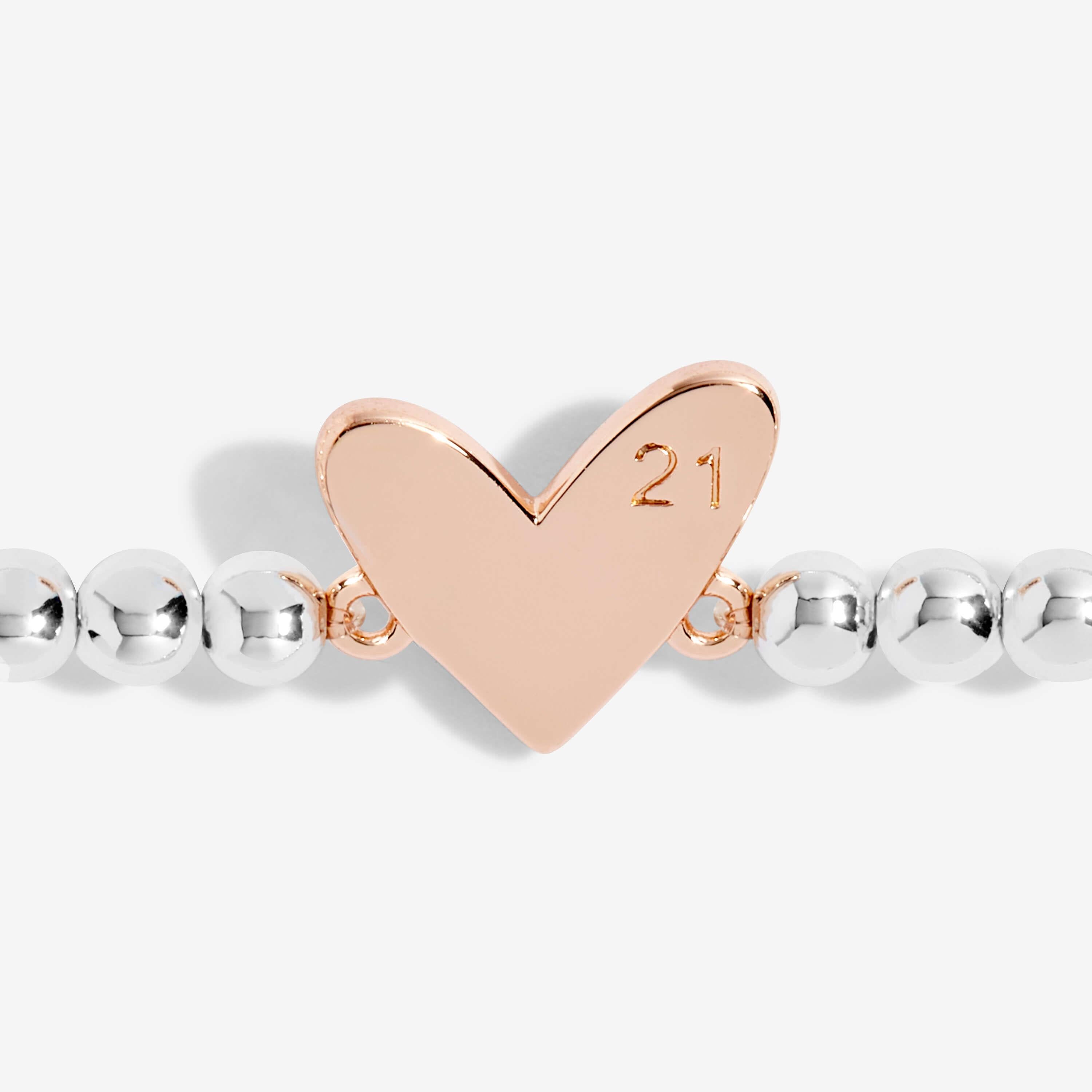Beautifully Boxed A Littles | Happy 21st Birthday | Silver | Bracelet | 17.5cm Stretch