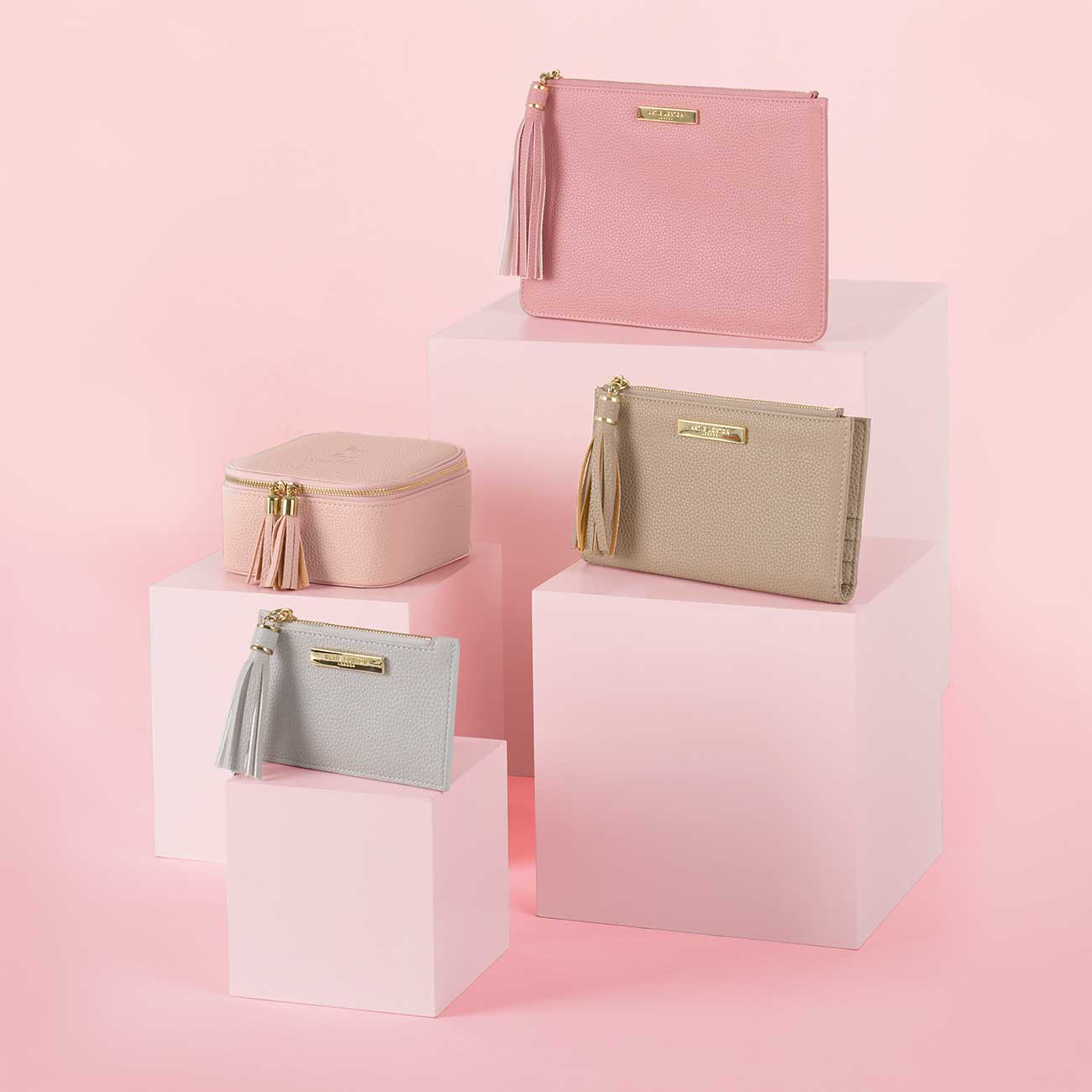 Tassel Square Jewellery Box | Live Love Sparkle | Pink