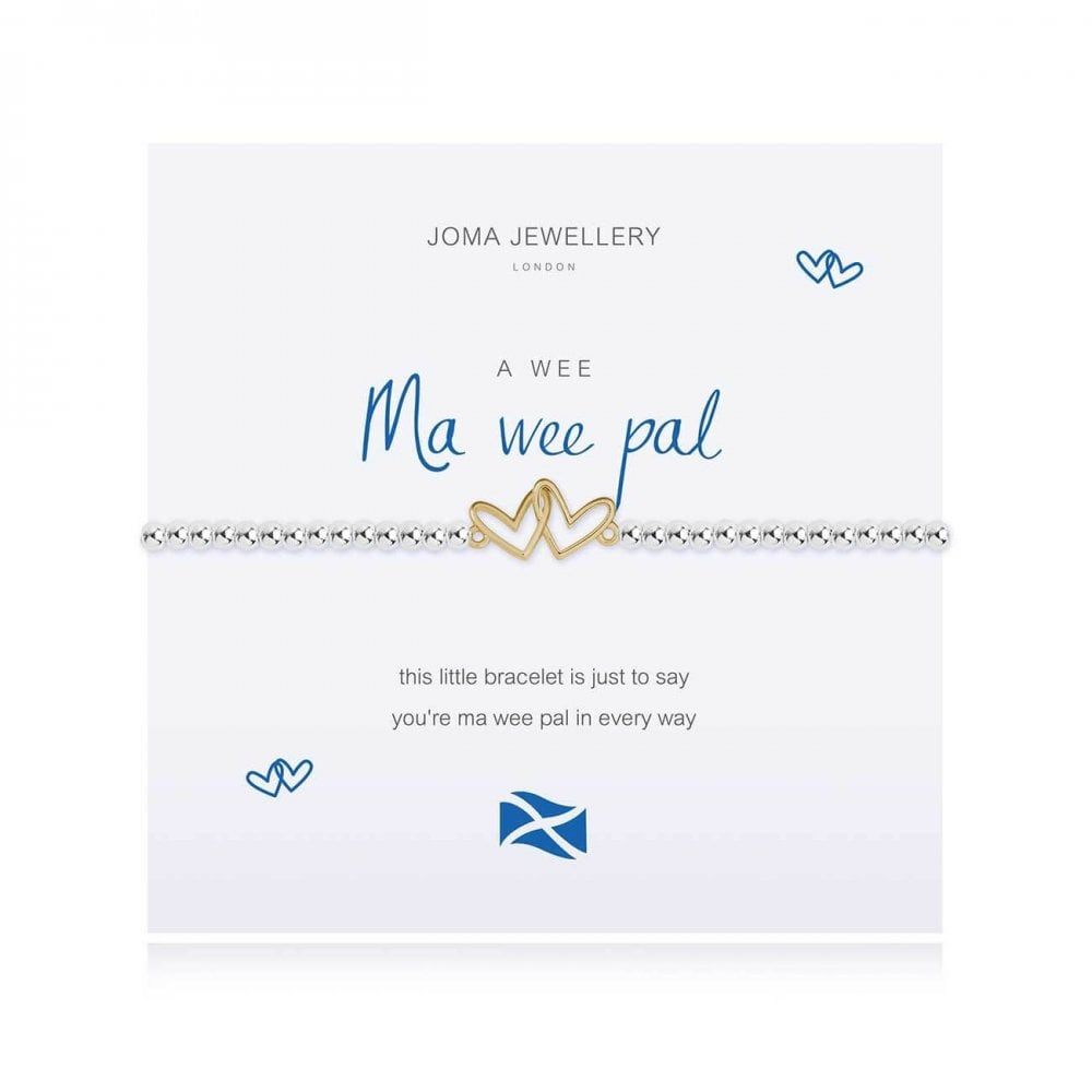 A Little | Ma Wee Pal (Scottish) | Silver And Yellow Gold | Bracelet | 17.5cm Stretch