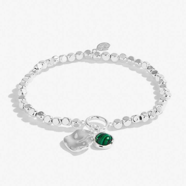 Spirit Stones | Green Crystal | Silver | Bracelet | 17.5cm Stretch