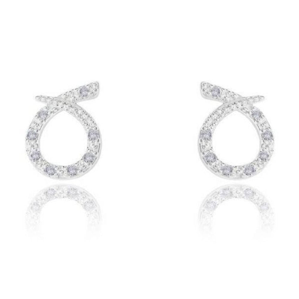 Sentiment Set - Family - Loop Outline Pave Earrings & Necklace Set