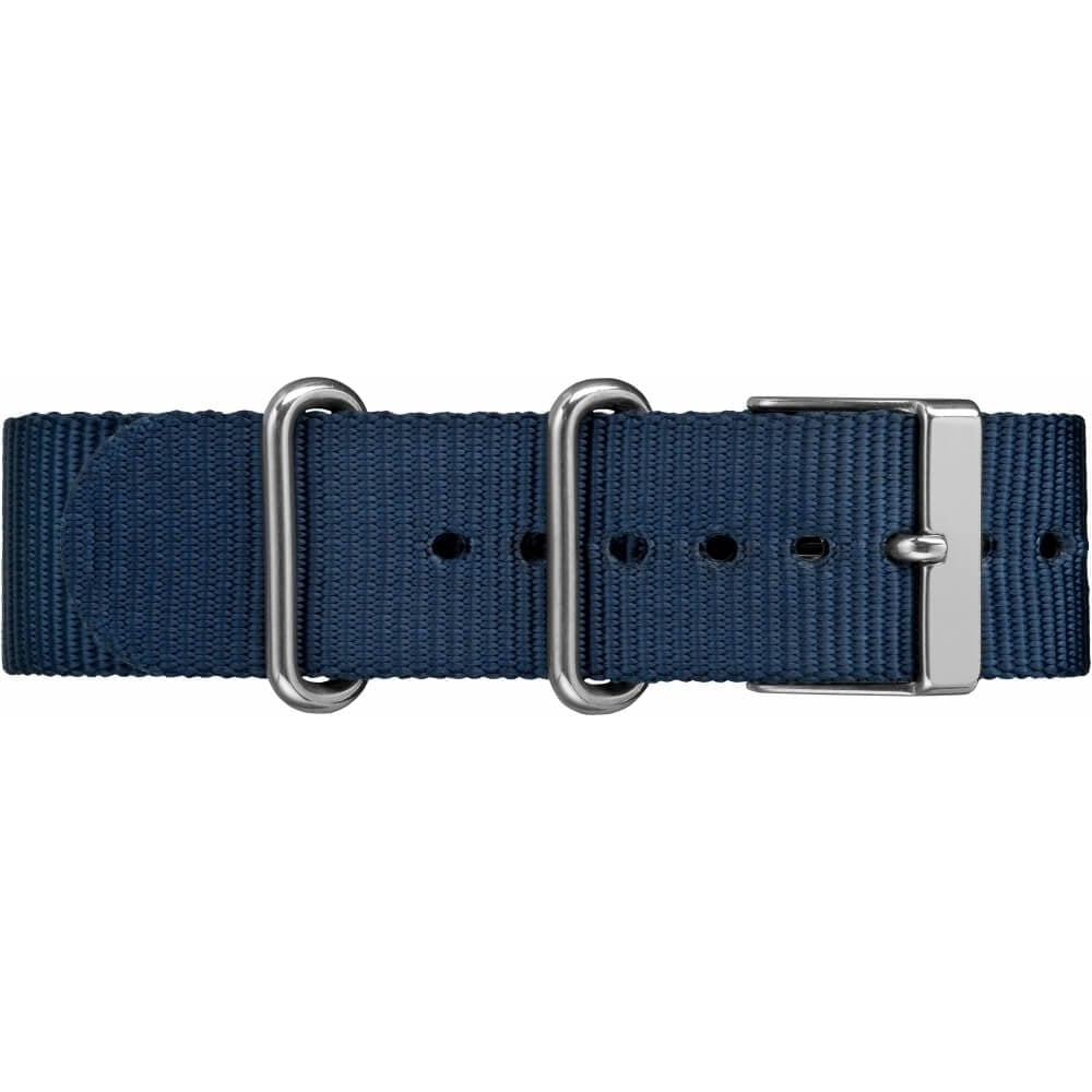 Weekender Silver Tone Case Blue Dial Chronograph With Blue Slip Thru Strap