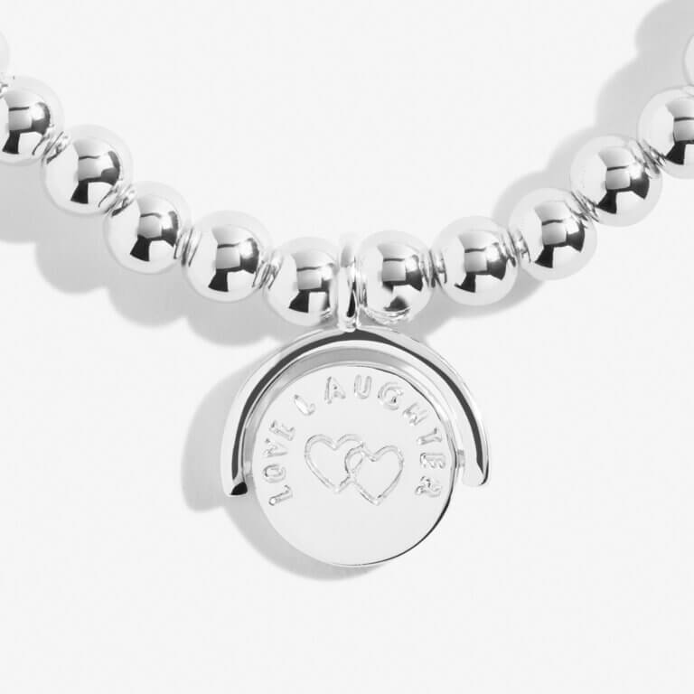 Spinning Boxed A Littles | Love Laughter Happy Ever After | Silver | Bracelet | 17.5cm Stretch