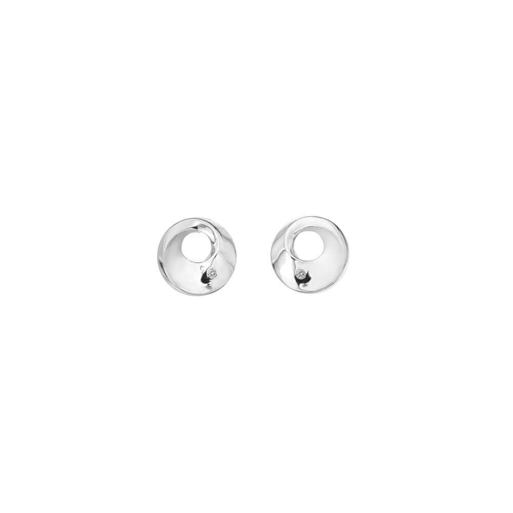 Quest Circle Stud Earrings - Plain