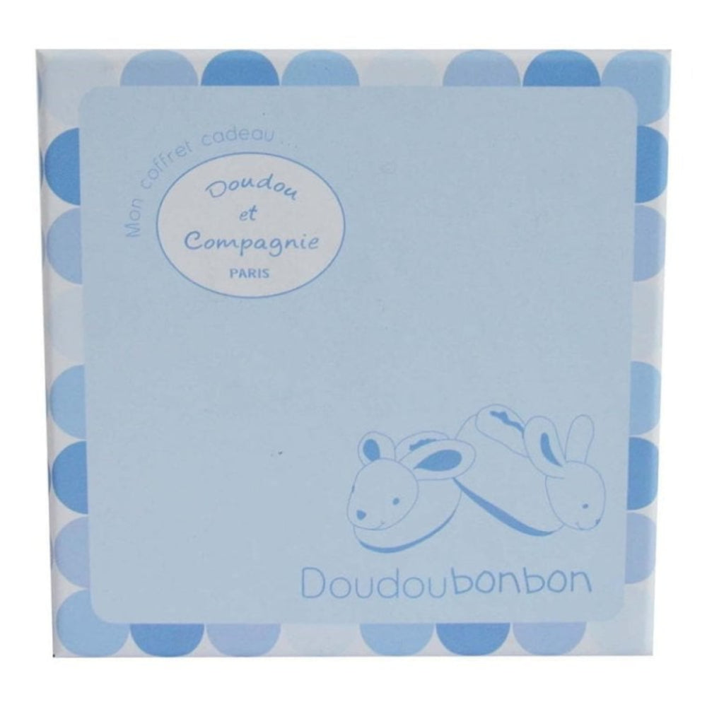 Blue Rabbit Booties Set With Rattle