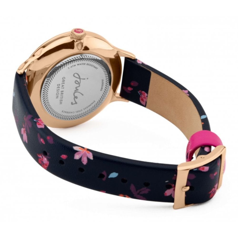 Navy Floral Printed Strap Navy Dial Ladies Watch