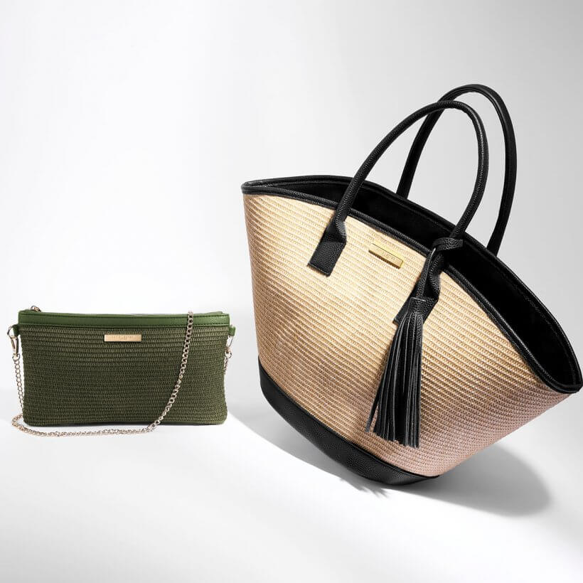 Straw Crossbody Bag | Khaki