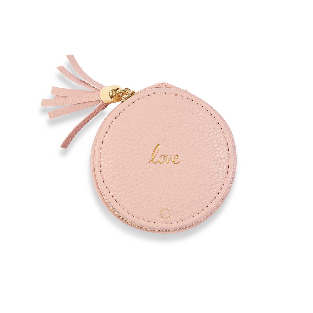 Tassel Small Circle Jewellery Box | Love | Pink
