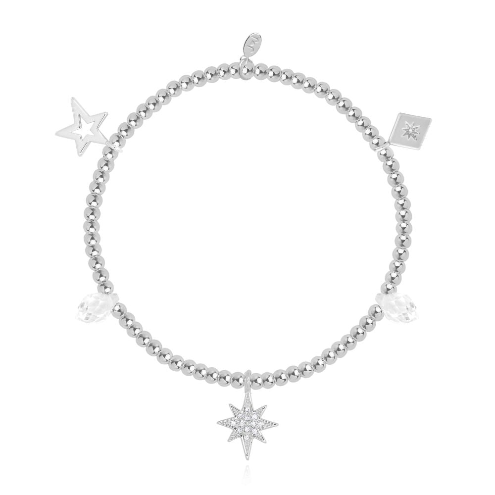 Lifes A Charm  | Hip Hip Hooray | Silver | Charm Bracelet | 17.5cm Stretch