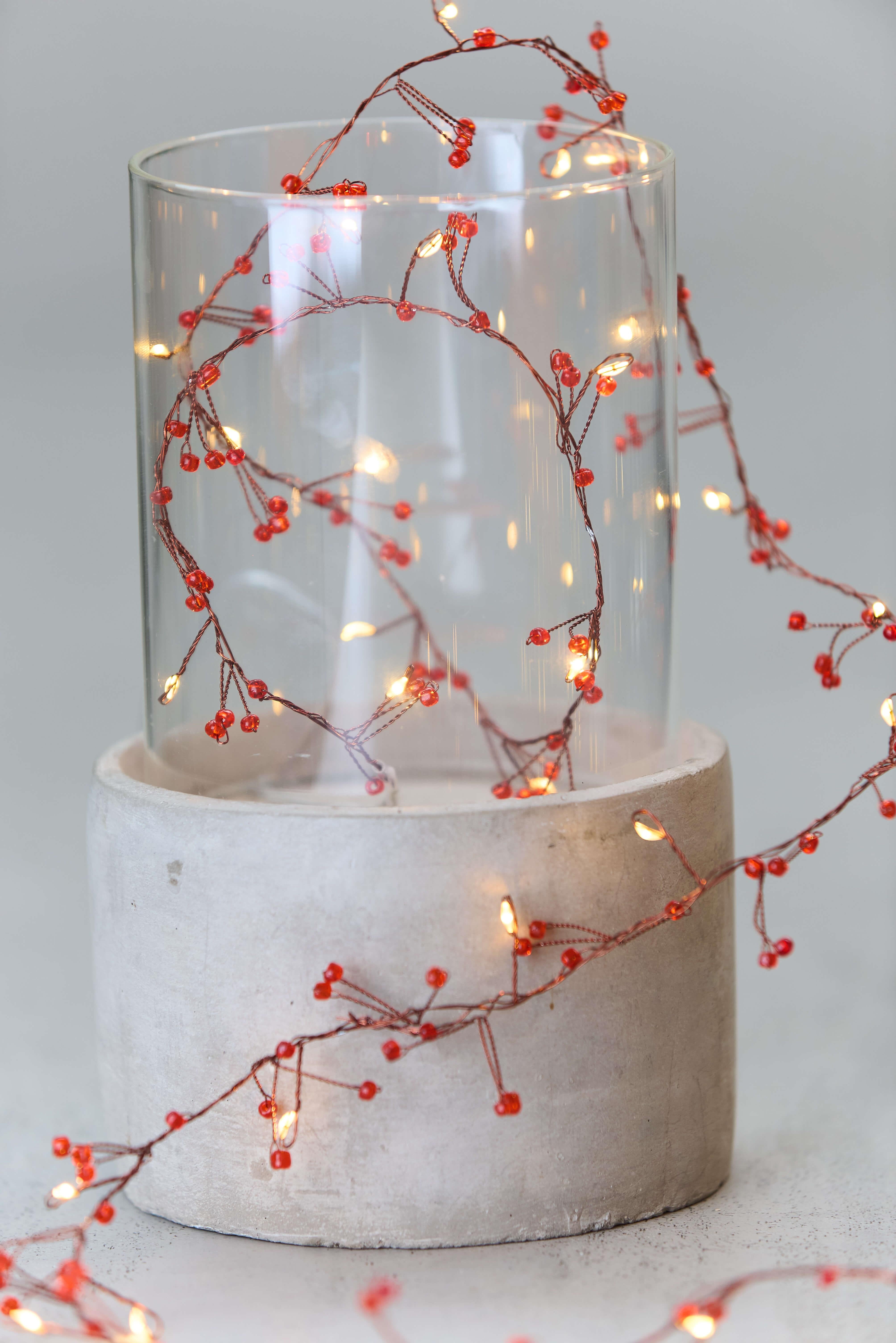 Batt Jewel Cluster (Red) String Lights