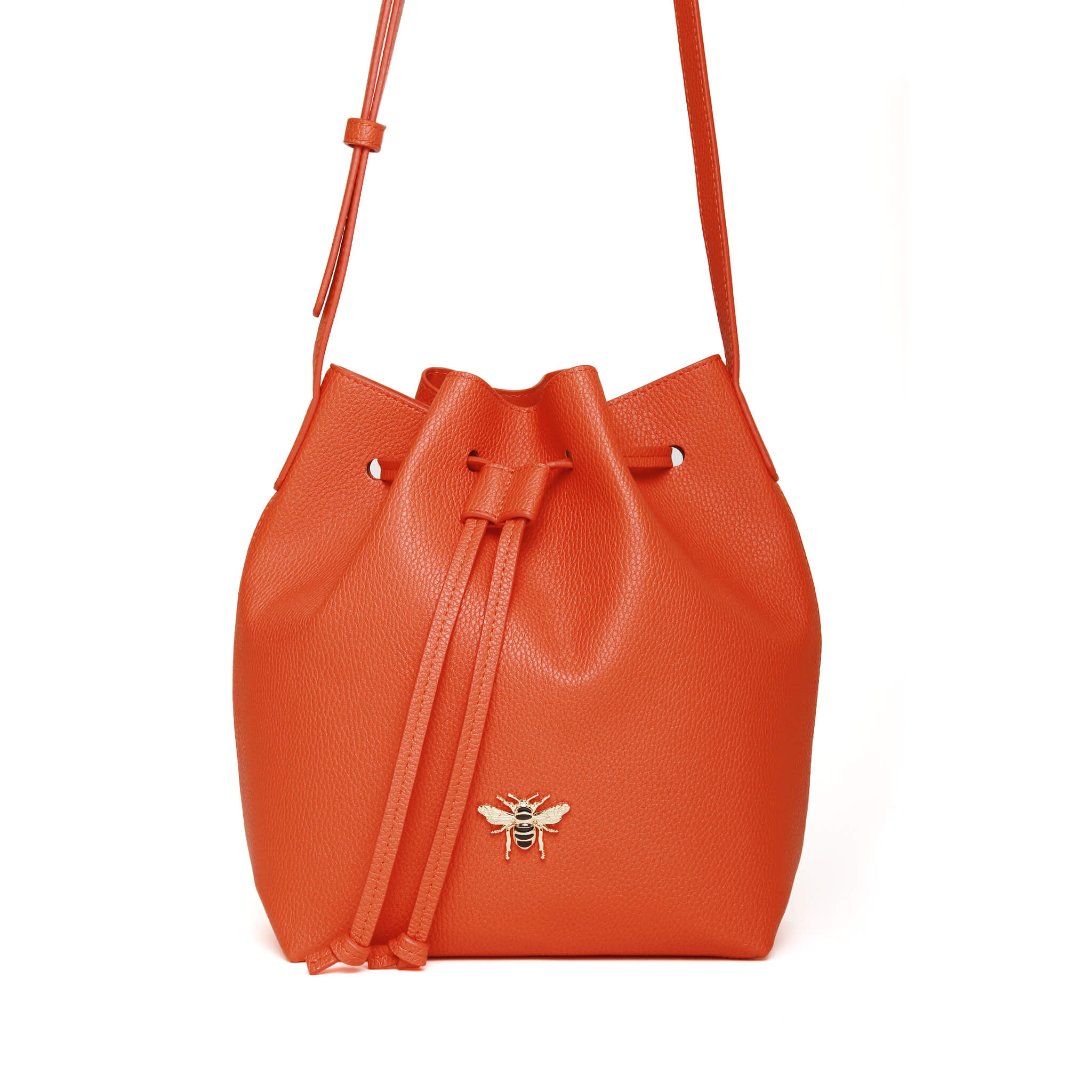 Bucket Cross Body Bag In Orange